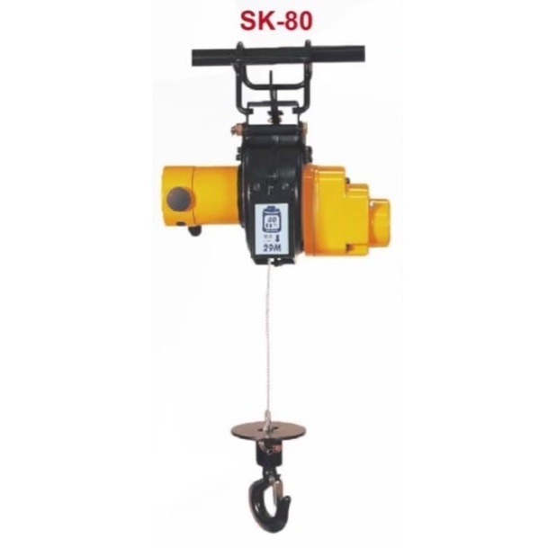 WIN五金 台灣製造 KIO基業牌 SK-230-220V 小金剛 電動吊車 捲揚機 高樓小吊車 快速捲揚機 吊猴 小乖乖 手拉吊車, , large