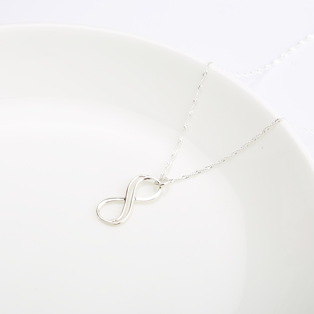 【Angel & Me】Love double Infinity s925 sterling silver necklace birthday gift, , large