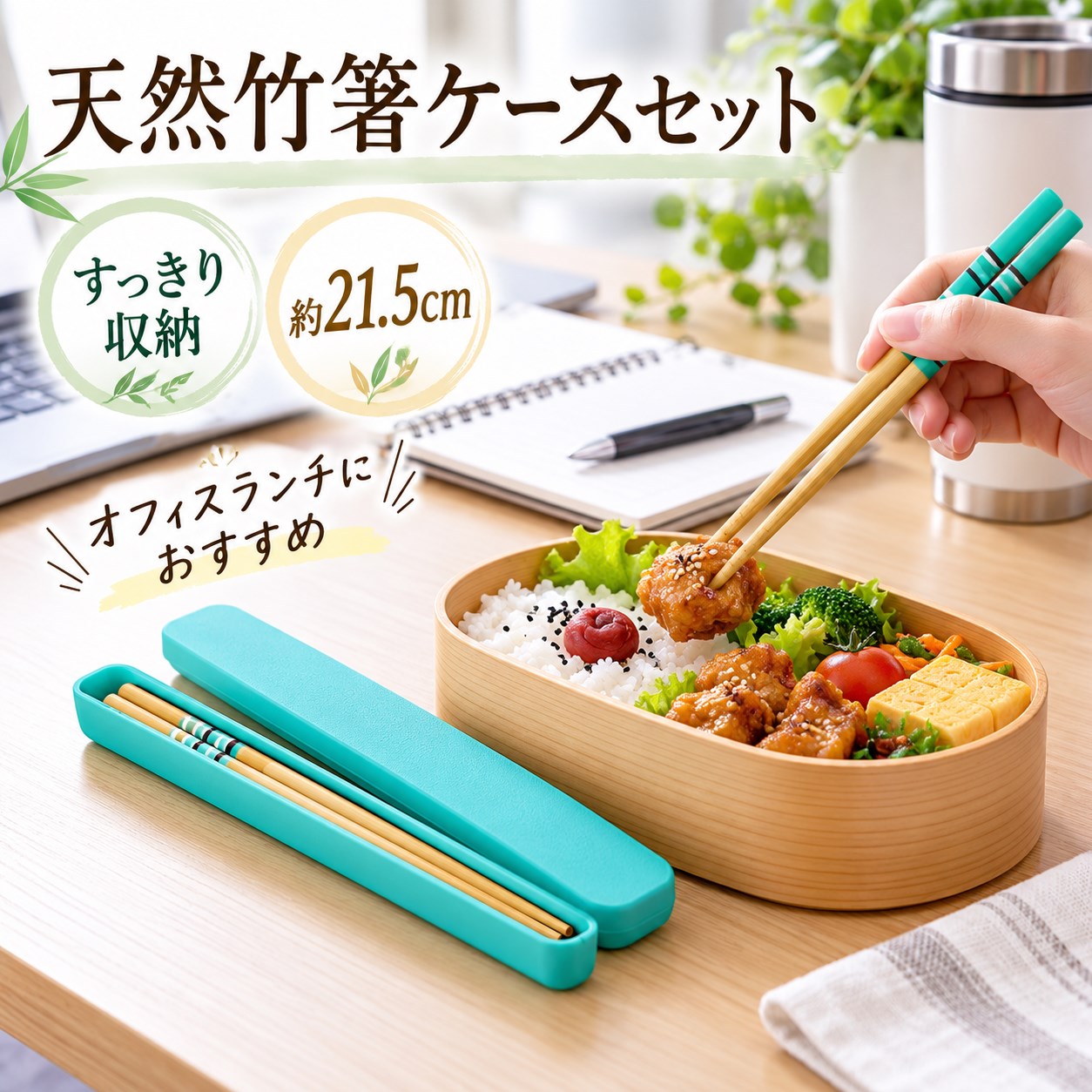 【HIYASU日安工坊】王安天然竹筷環保盒組-21.5cm, , large