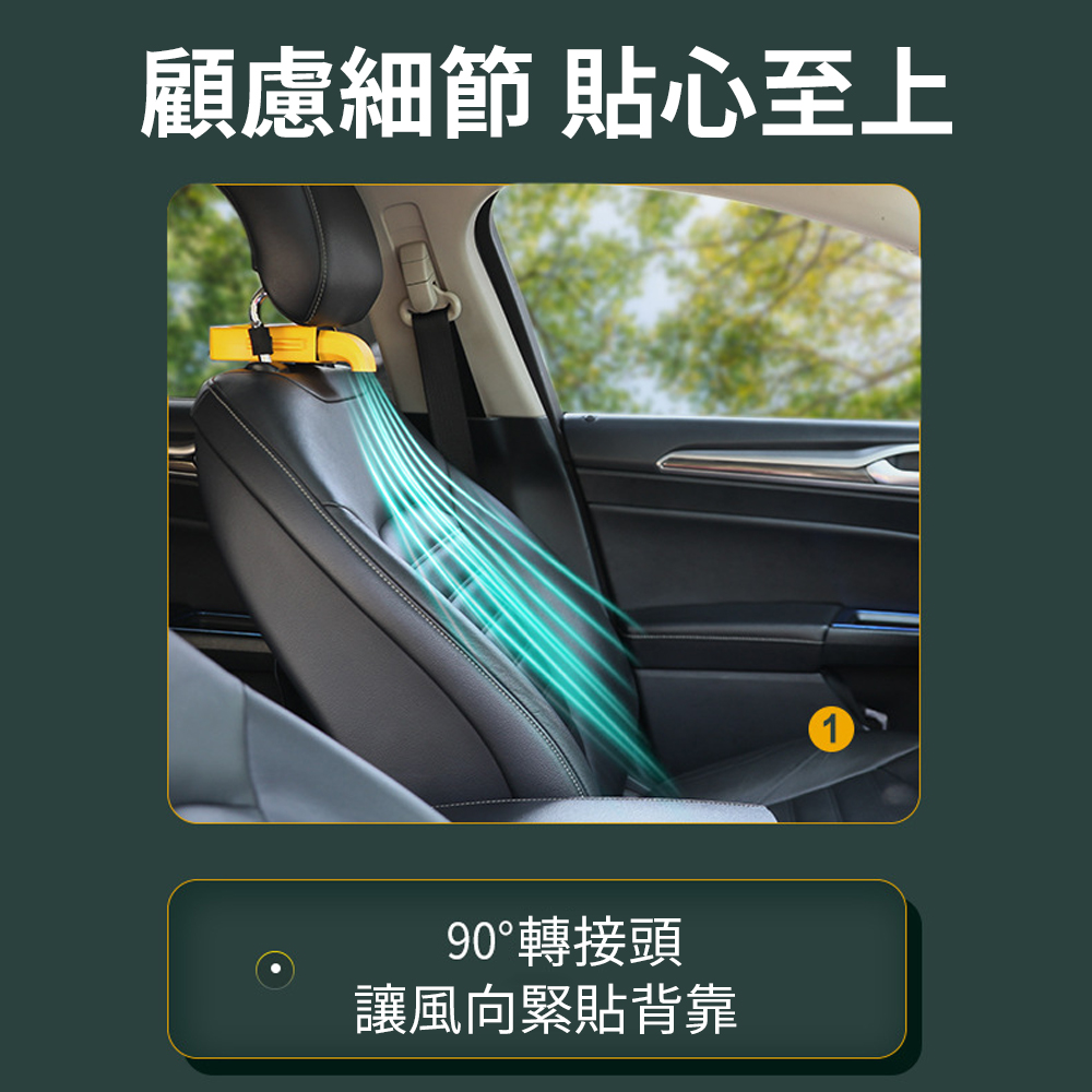 【車用涼感風扇】座椅散熱超加分 USB插頭 三段風速 隨開隨涼 夏天不怕熱 曝曬不怕燙 背後降溫超給力 車內 辦公室, , large
