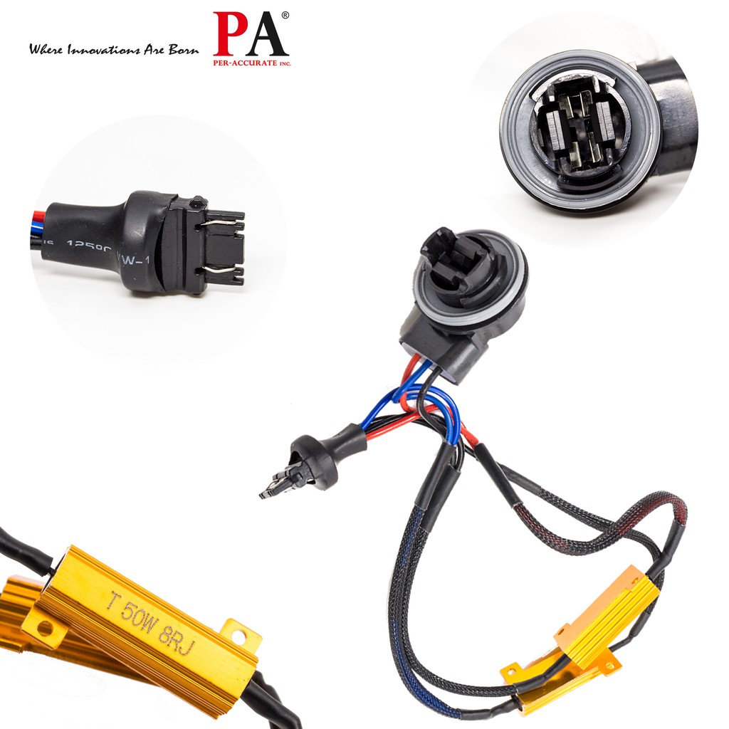 【PA LED】3157 雙芯 對接式 解碼器 黃金電阻 消除 LED HID 故障燈 故障碼 警告燈 防快閃, , large
