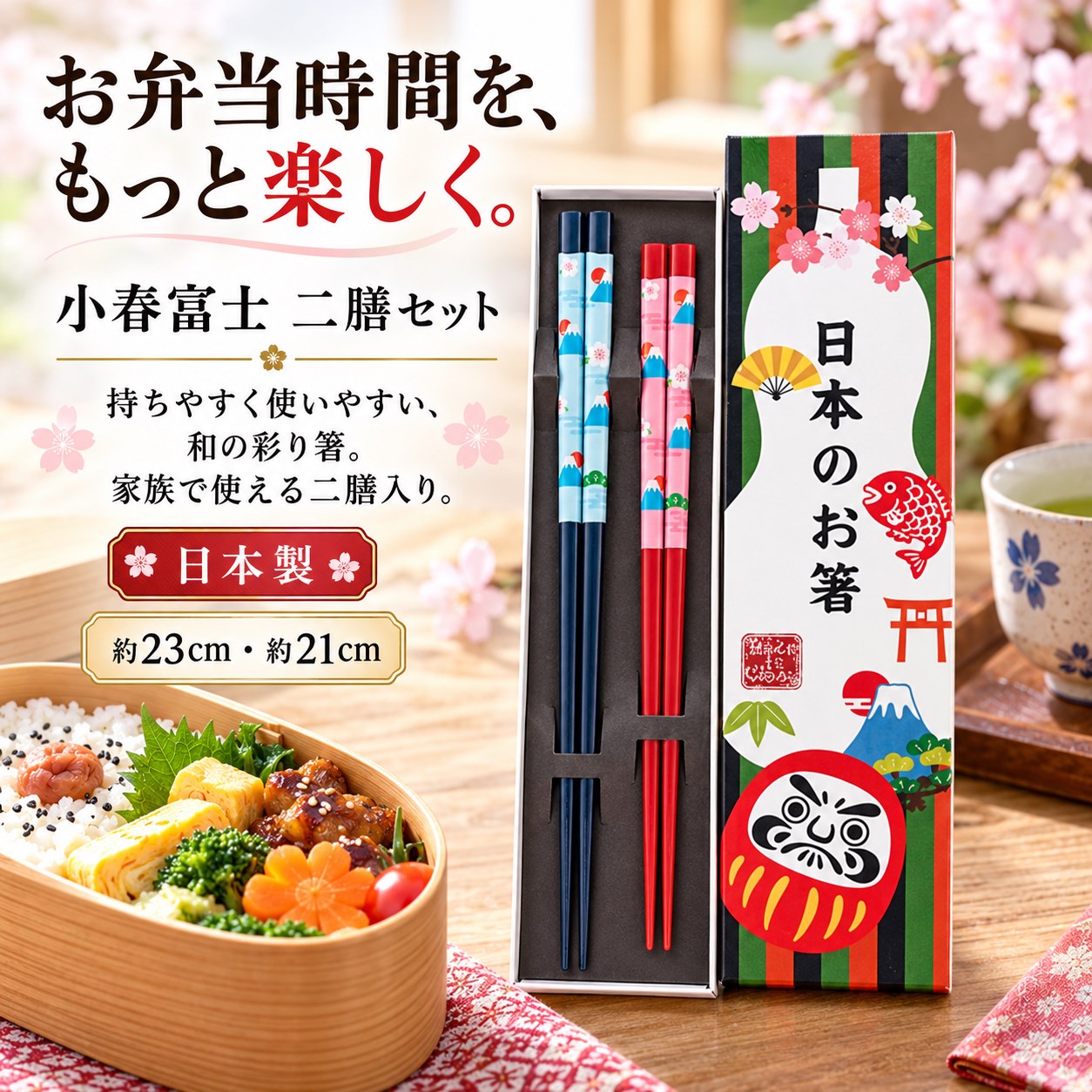 【HIYASU日安工坊】日本工藝箸-小春富士 2入, , large
