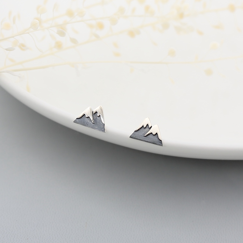 【Angel & Me】Fuji mountain s925 sterling silver earrings birthday gift, , large