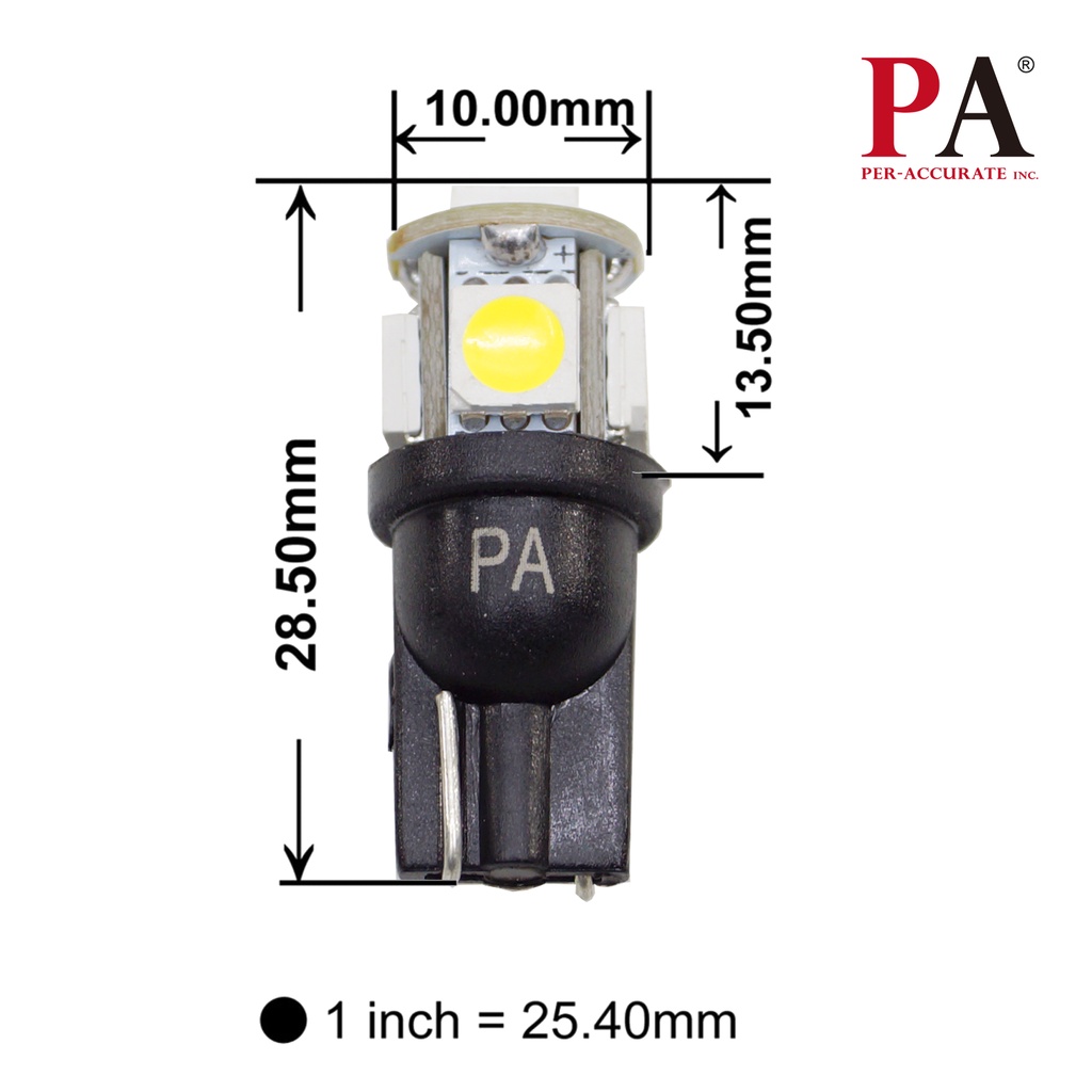 【PA LED】T10 5晶 15晶體 SMD LED 耐熱底座 小燈 儀表燈 定位燈 室內燈 牌照燈 車門燈 方向燈, , large