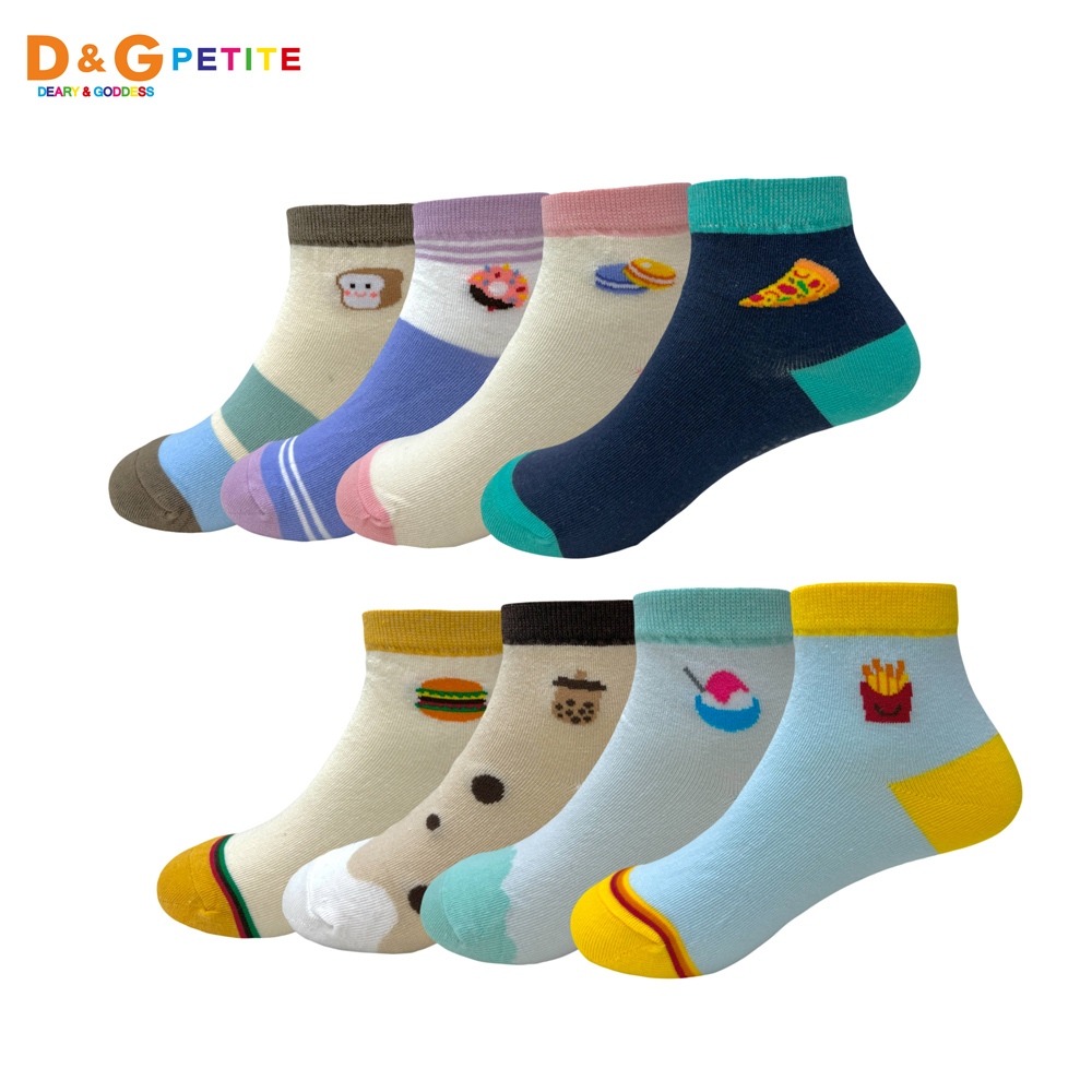 【D&G KIDS】食物童襪<刨冰,13-16cm>D559 短襪 吐司 甜甜圈 馬卡龍 披薩 漢堡 珍珠奶茶 刨冰 薯條, , large