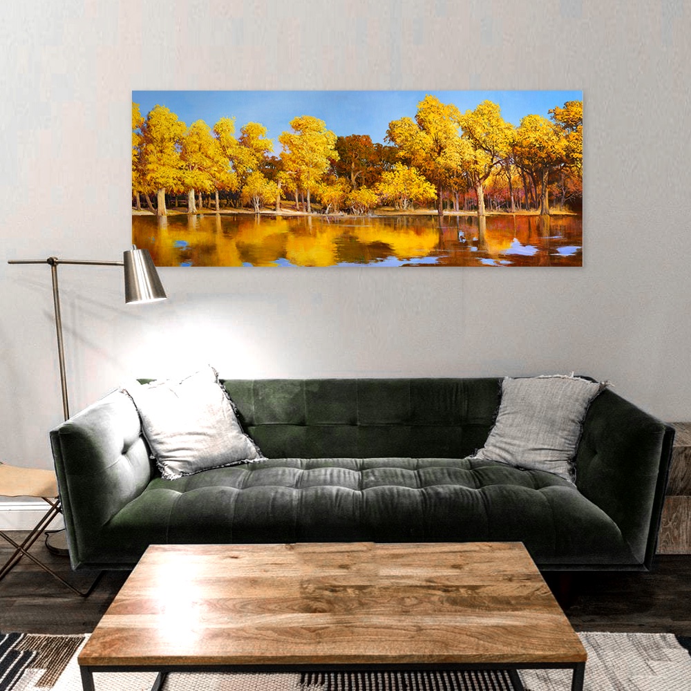【御畫房】金秋時節 國家一級畫師手繪油畫60&times;120cm(VF-37), , large