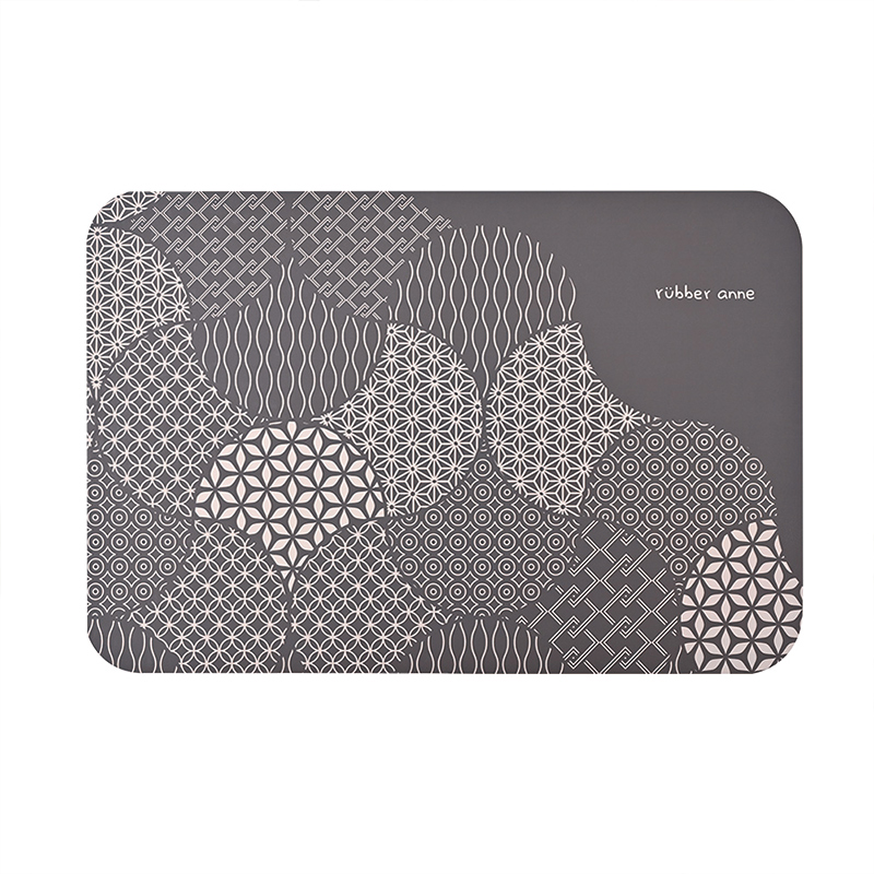 【Monster】 Soft Diatomaceous Earth Absorbent Mat &ndash; Window Blossom Series (60x40cm) &ndash; Turquoise Gray, , large
