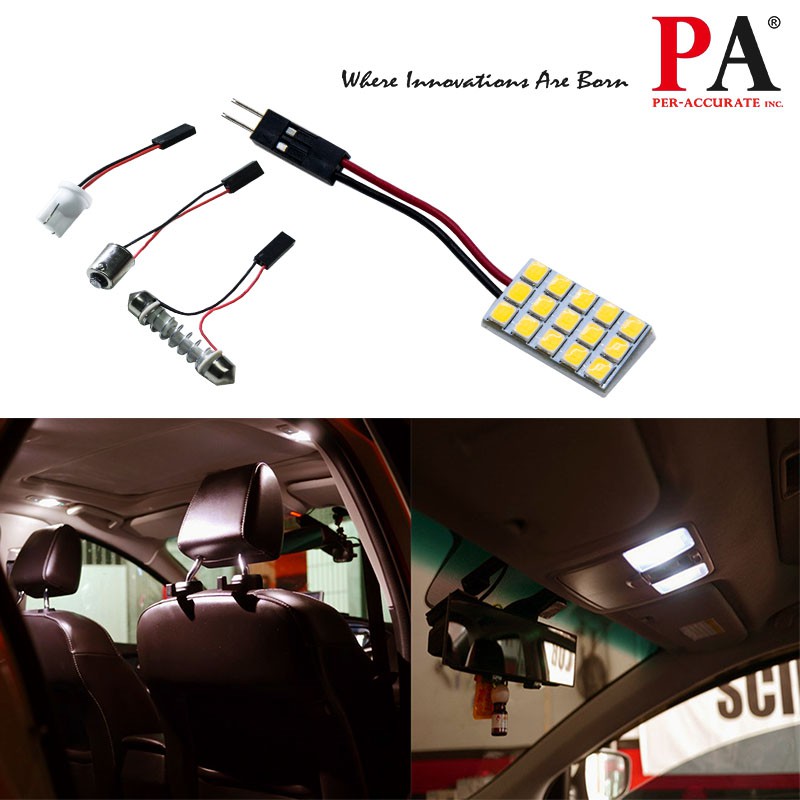 【PA LED】雙尖 T10 BA9S 超白光 暖白光 2835 15晶 SMD LED 燈板 室內燈 閱讀燈 行李箱燈, , large