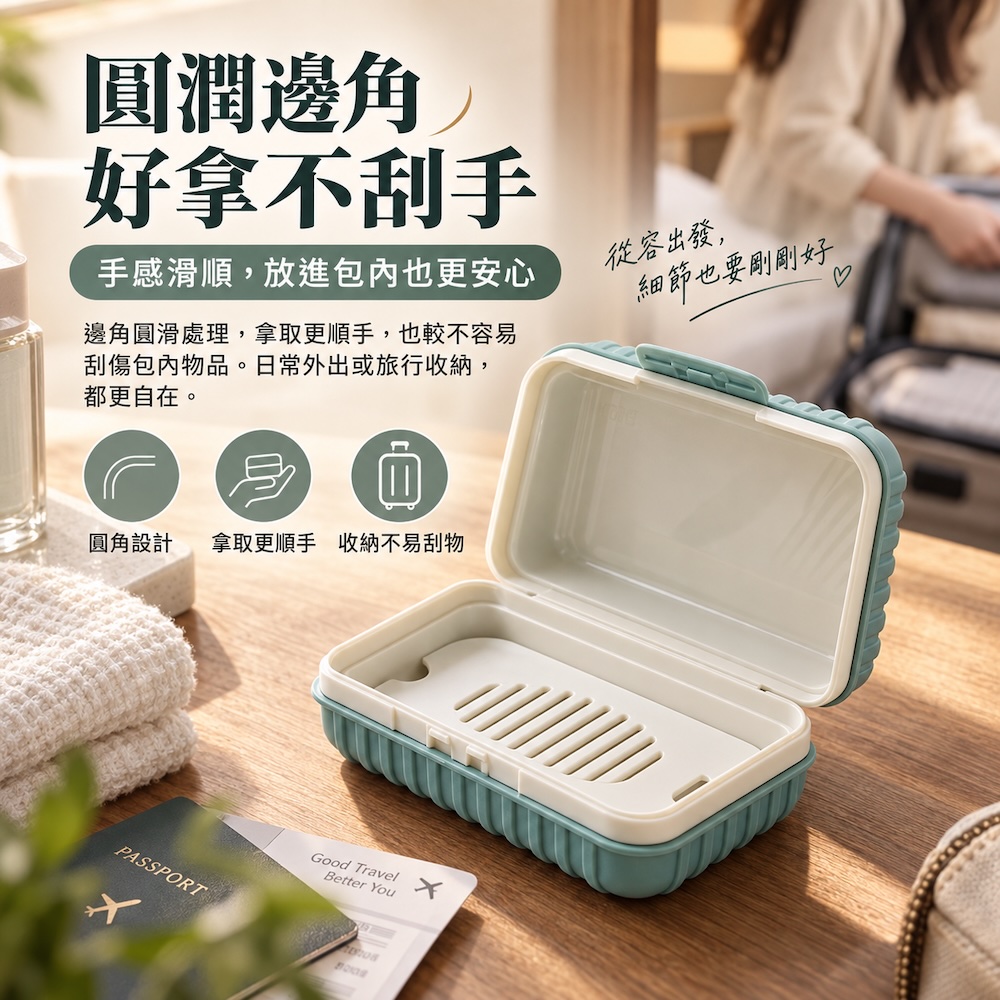 旅行皂盒 【3色可選】 行李箱肥皂盒 瀝水肥皂盒 隨身 密封防漏 不軟爛 加大尺寸 出國旅遊 露營必備 外宿族 學生宿舍, , large