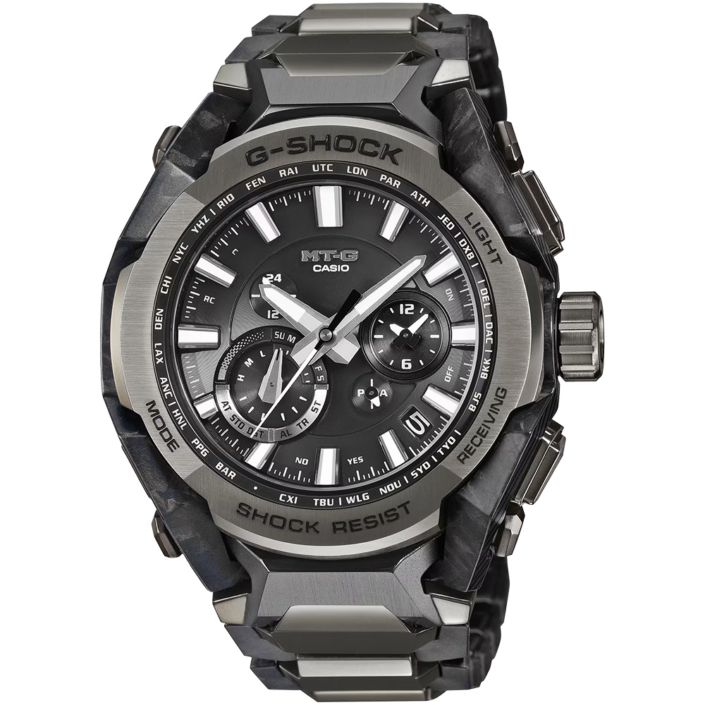 CASIO 卡西歐 MT-G 太陽能藍牙碳核心防護構造手錶 送禮 禮物 推薦(MTG-B4000BD-1A), , large