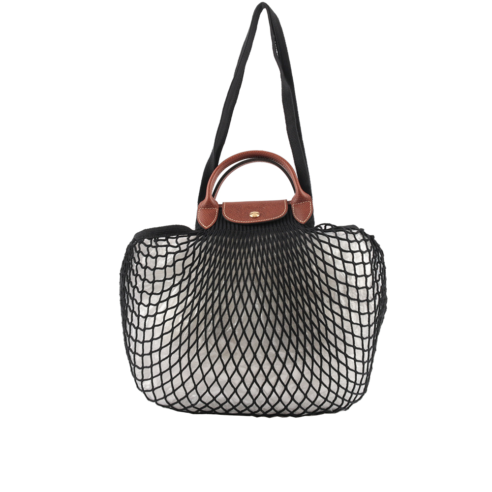 LONGCHAMP LE PLIAGE FILET 二用漁網包/黑色, , large