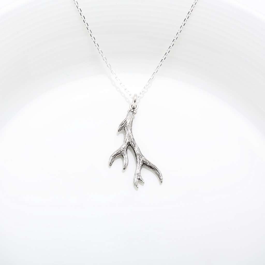 【Angel & Me】Deer Antler (Medium) s925 sterling silver necklace Birthday gift, , large
