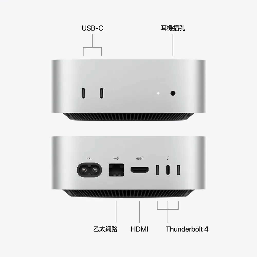 Apple Mac mini M6 晶片 MHQL4TA/A 配備 12 核心 CPU、12 核心 GPU、雙 16 核心神經網路引擎 、16GB記憶體 512GB _ 台灣公司貨 ＋ HDMI, , large