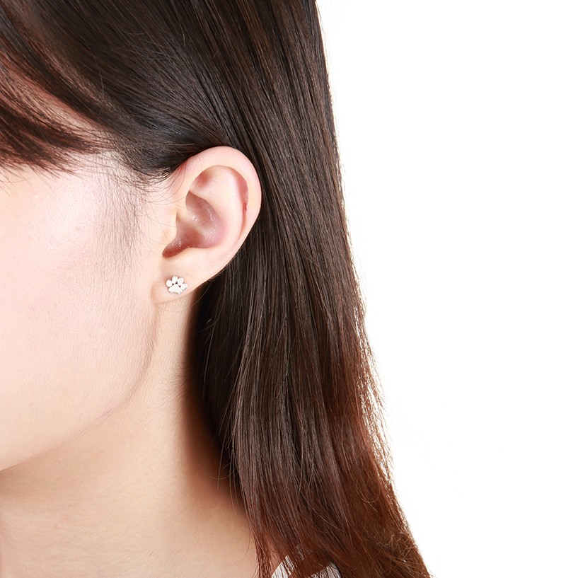 【Angel & Me】Cat Paw Kitten Meow s925 sterling silver earrings Birthday gift, , large