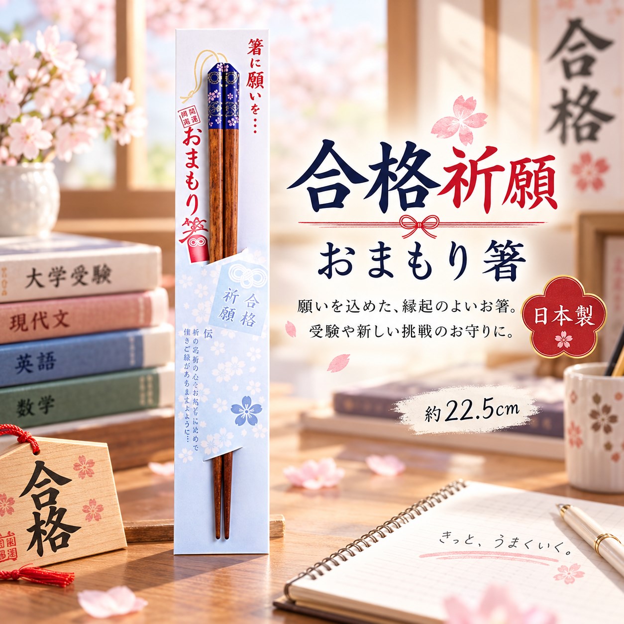 【HIYASU日安工坊】日本御守箸-合格祈願, , large