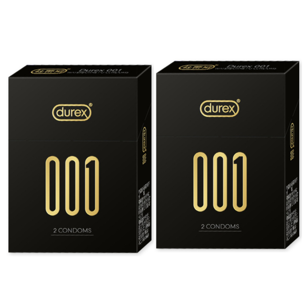 Durex杜蕾斯 001水性聚氨酯標準裝保險套 2入x2盒, , large