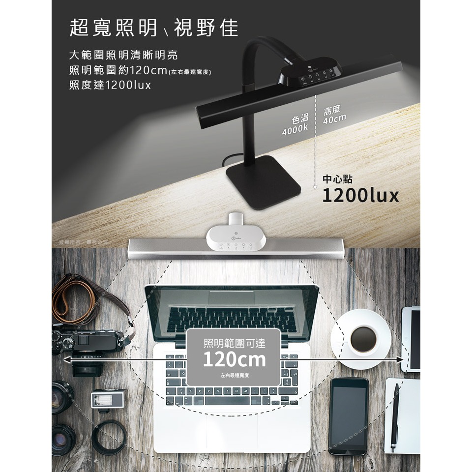 aibo 全光譜超廣角 智能型LED護眼檯燈【免運 現貨】無藍光危害 兒童檯燈 成長書桌燈 閱讀燈 夾式檯燈 LED檯燈, , large