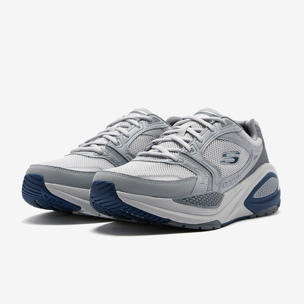 Skechers Octus 男 慢跑鞋 緩衝 彈力 灰 藍 [232738GYNV], , large