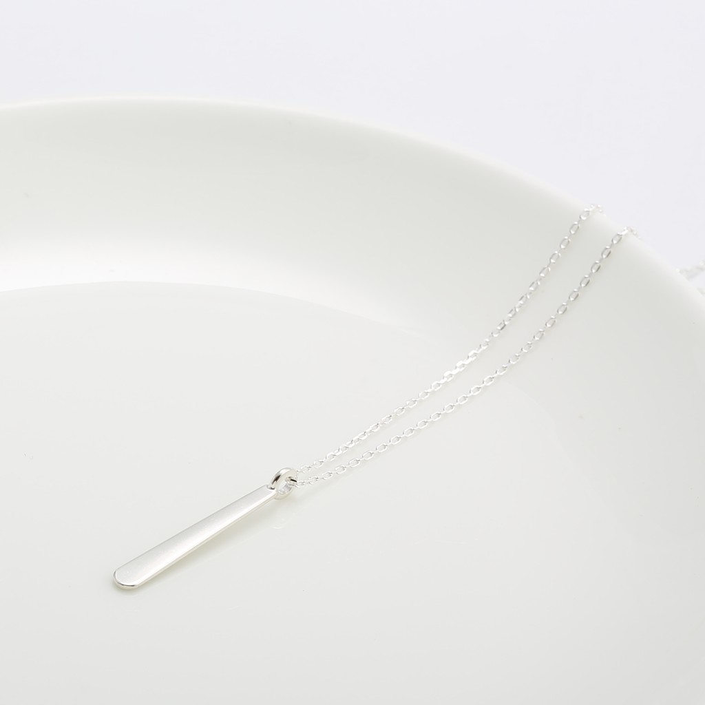 【Angel & Me】Simple Stick Bar s925 sterling silver necklace Birthday gift, , large