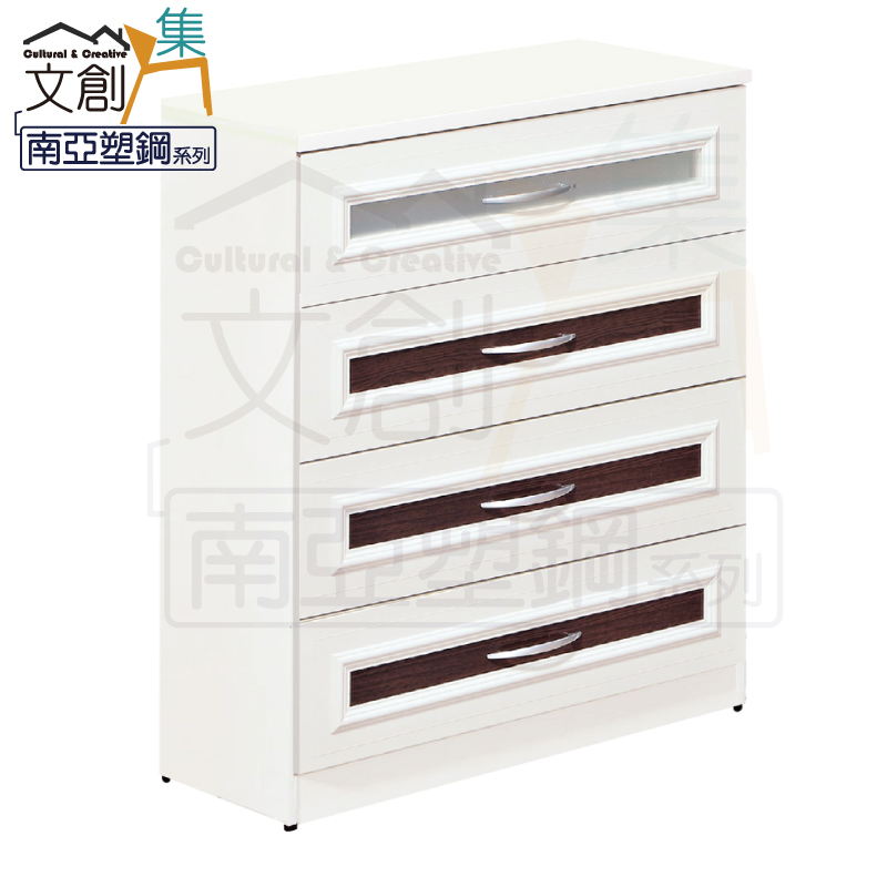 【文創集】凱菲 環保2.7尺南亞塑鋼四斗櫃/收納櫃(客約商品), , large