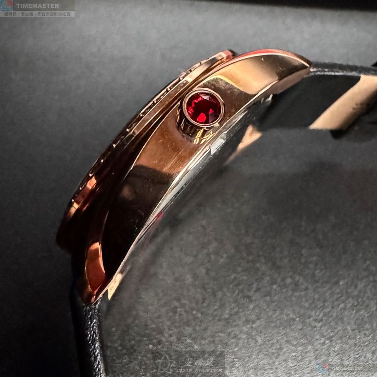 [星晴錶業]FERRARI手錶,34mm,FE00090黑色錶面玫瑰金錶殼深黑色真皮皮革錶帶款, , large