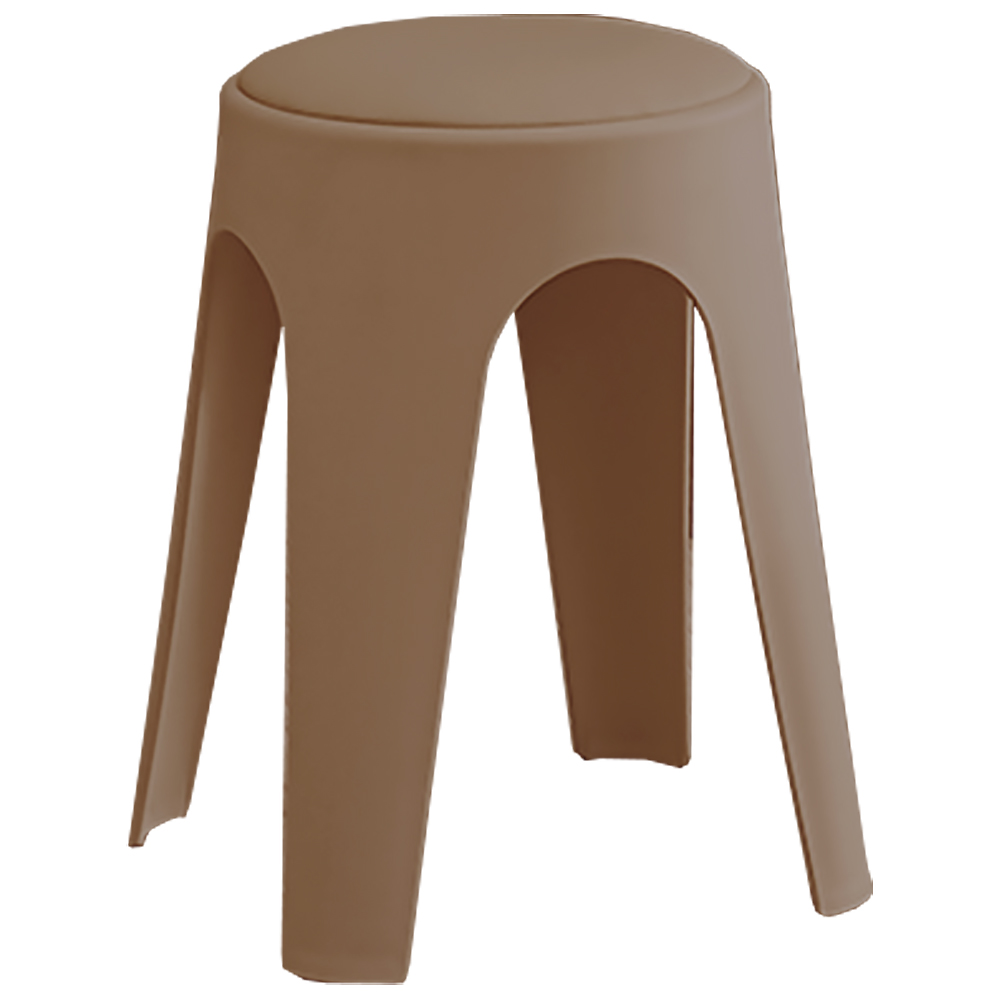 【AOTTO】莫蘭迪貓抓皮加厚疊加圓凳椅凳-2入奶茶色(ID-002C*2), , large
