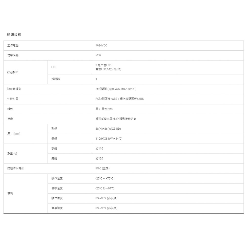 昌運監視器 SOYAL AR-888-K(AR-888K) Mifare MF 美規 黑色 按鍵鍵盤門禁讀頭 觸控式讀頭, , large