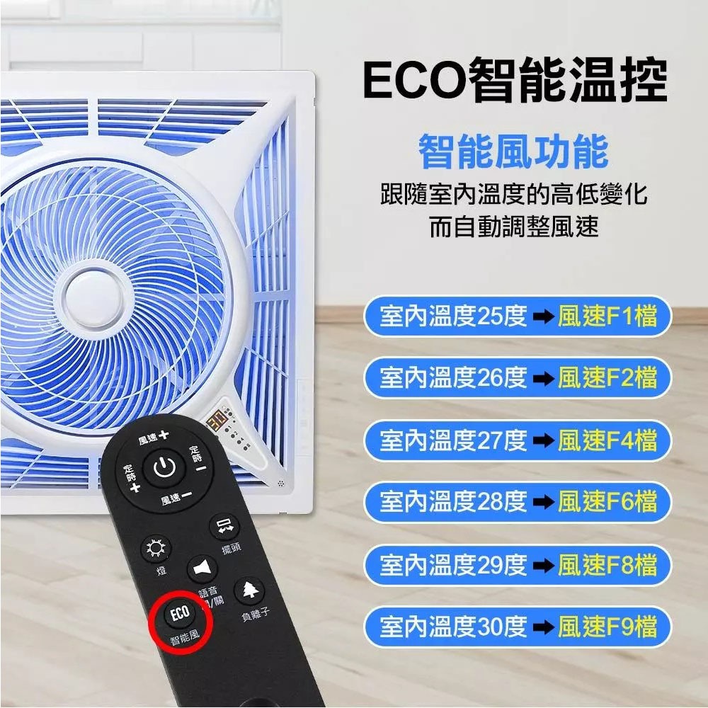 SUPAFINE 14&rdquo; Smart Voice DC Ceiling Fan HFB-K7499, , large