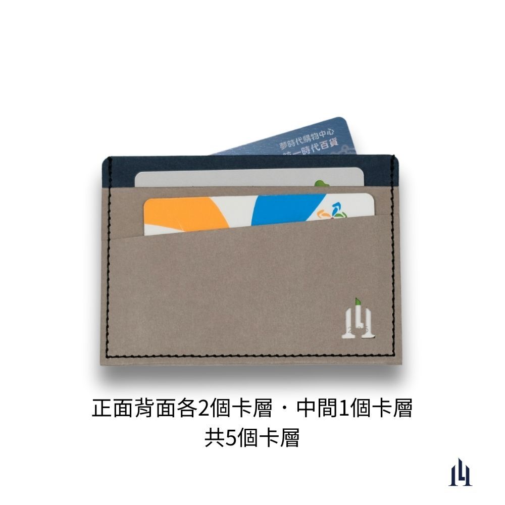 [LOGINHEART]免取卡正面感應卡夾 雲朵灰藍 可客製 悠遊卡/信用卡/各類卡片 直接感應不受其他卡片干擾, , large