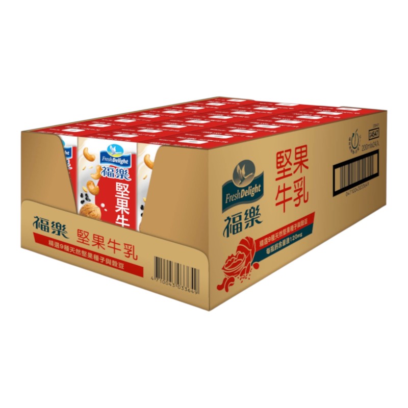 福樂堅果牛乳200ML, , large