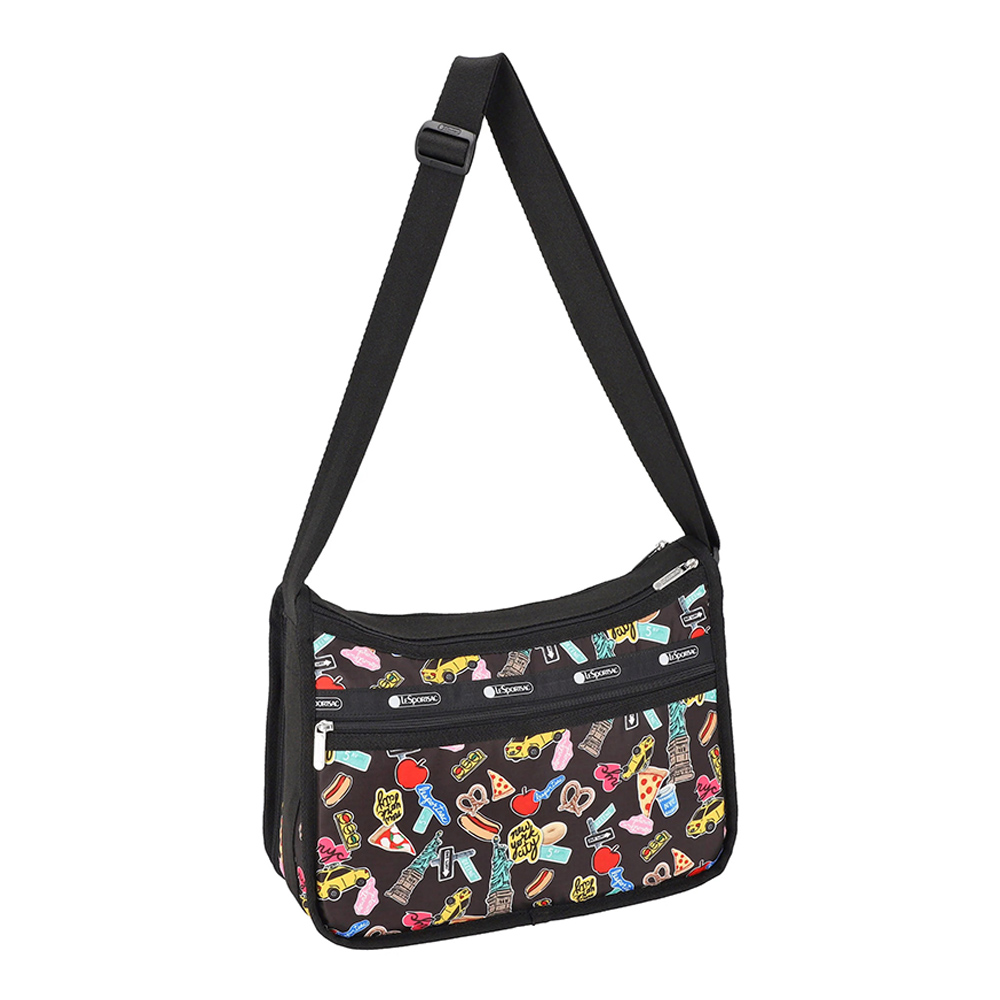 Lesportsac Deluxe Everyday Bag 經典斜背包 側背包 通勤旅行包 女包 男包(紐約城市)L262-7507P-HG79, , large