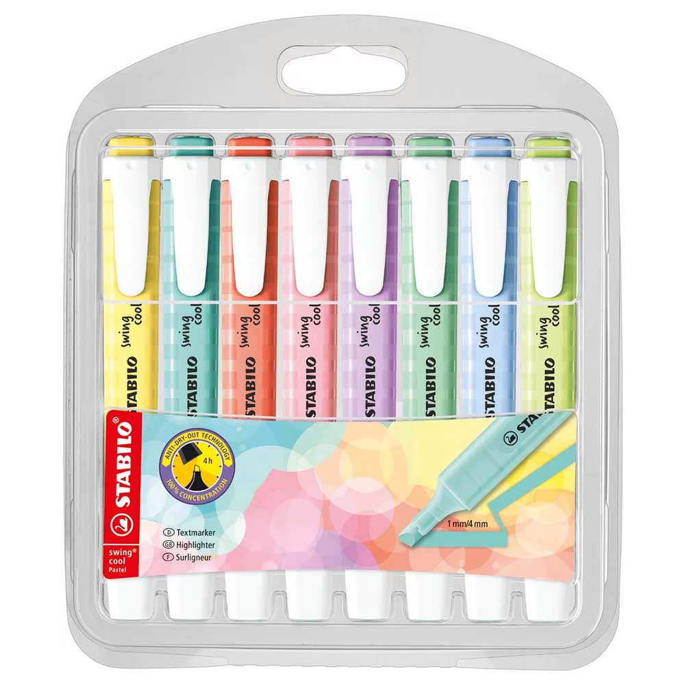 STABILO 德國 思筆樂 swing cool Pastel 樂酷馬卡龍色螢光筆 8色組/盒 ST275/8-08-1, , large