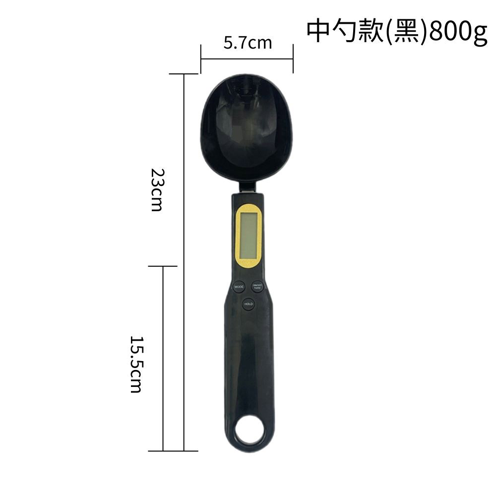 電子量勺-500g中款量勺+3V鈕扣電池-黑, , large