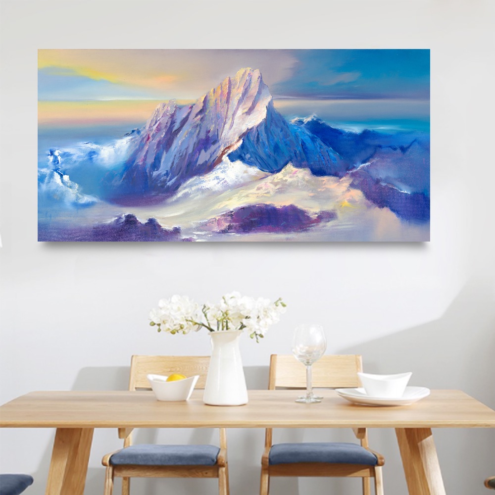 【御畫房】玉山 國家一級畫師手繪油畫60&times;120cm(VF-60), , large