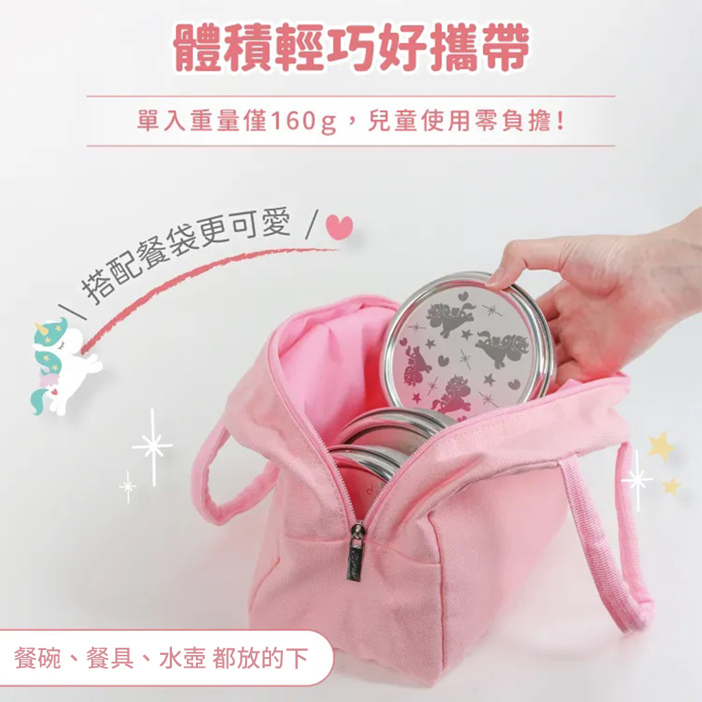 【KOM】台灣製316幼兒園指定不鏽鋼兒童隔熱碗三入套組/附湯匙/附餐袋  多款任選, , large