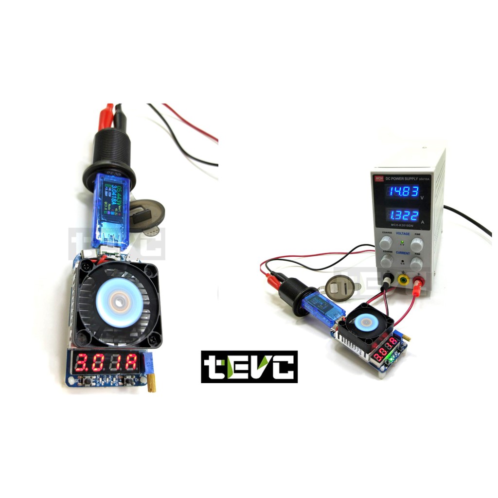 《tevc》快充 QC3.0 USB 充電器 充電座 透視電壓錶 防水軟蓋 機車 小U 機車充電器 機車充, 紅色字(末帶線), large