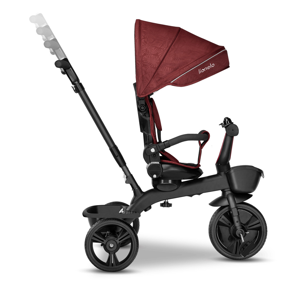 【Lionelo】豪華手推幼兒童三輪車 Kori (勃根地酒紅), , large