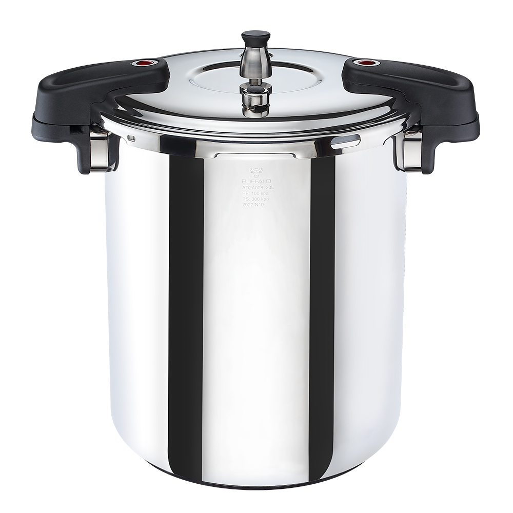 【Buffalo牛頭牌】雅適商用快鍋20L (壓力鍋 304不鏽鋼 SGS檢測安全無毒 電磁爐 IH爐 營業用), , large