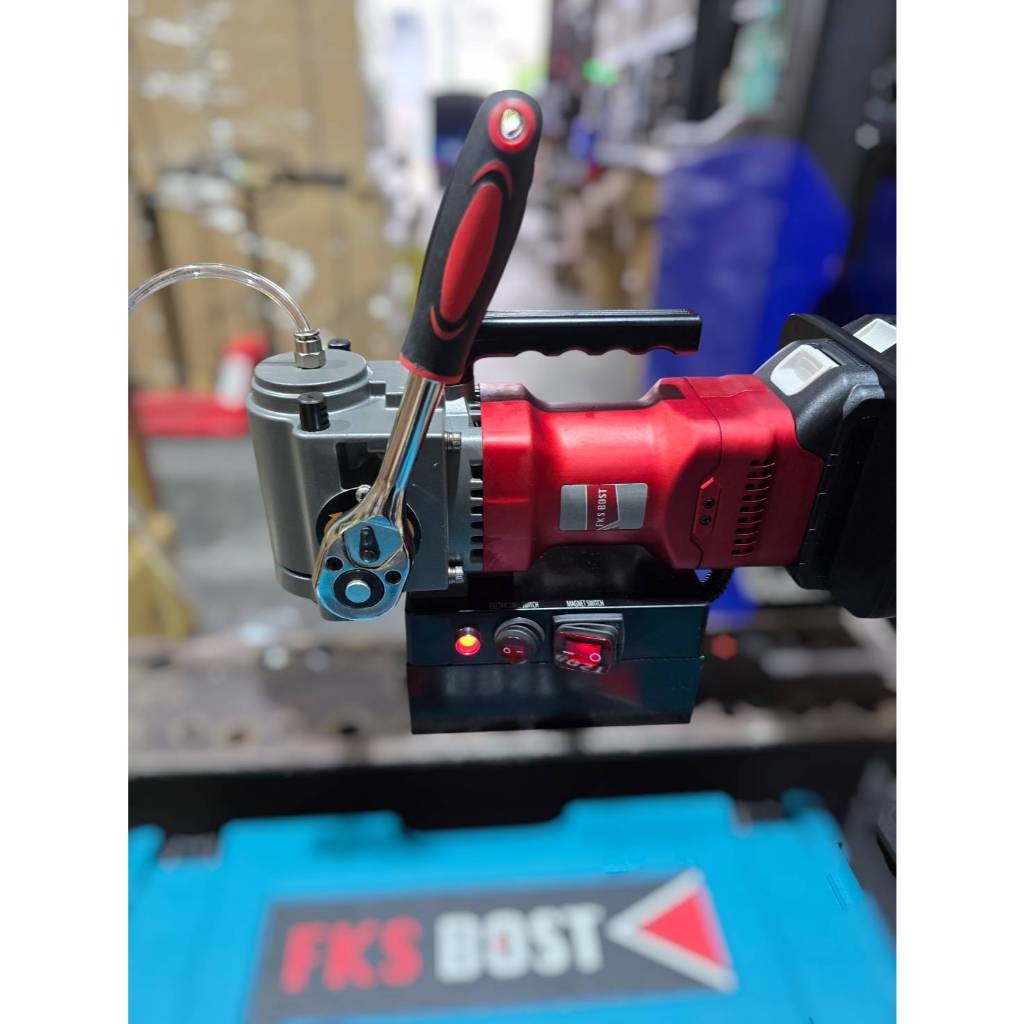 WIN五金 FKS BOST <FKS-1835+4.0電池組> 36V臥式磁性鑽台 磁性鑽孔機 鑽孔機 鋼構鑽台 開孔機 鑽台, , large