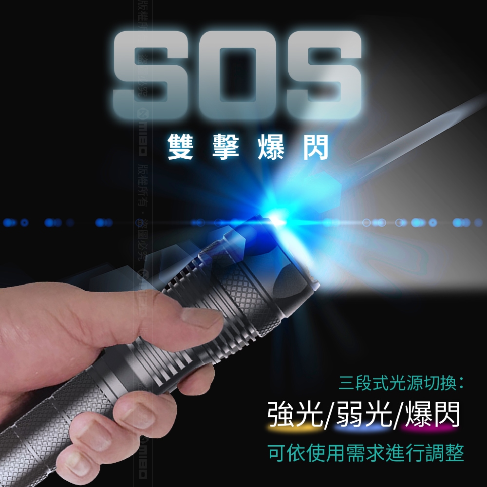 8電廠 MB7797 高亮戶外手電筒 3000流明, , large