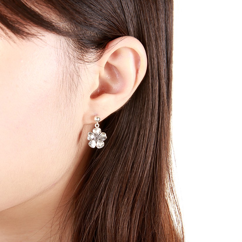 【Angel & Me】Sakura Japanese cherry s925 sterling silver earrings gift, , large