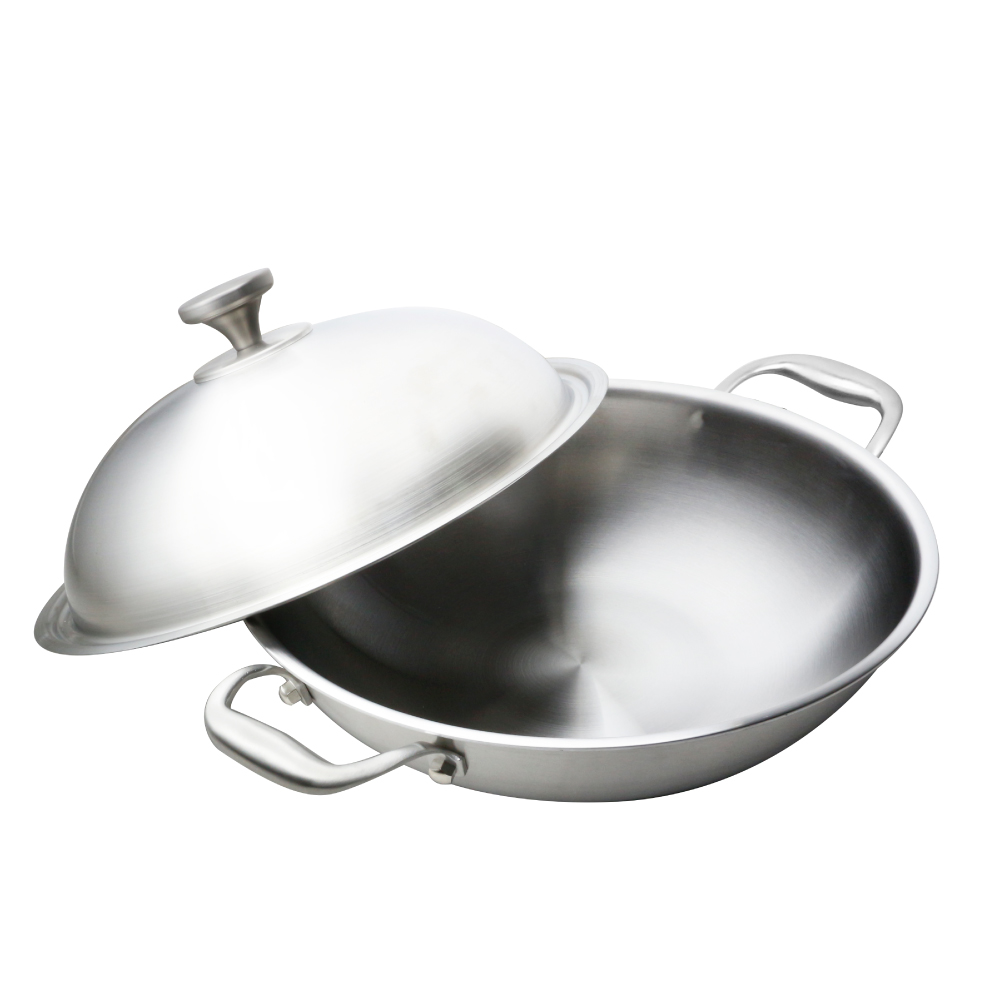 Shimizu 316 Stainless Wok 40cm, , large