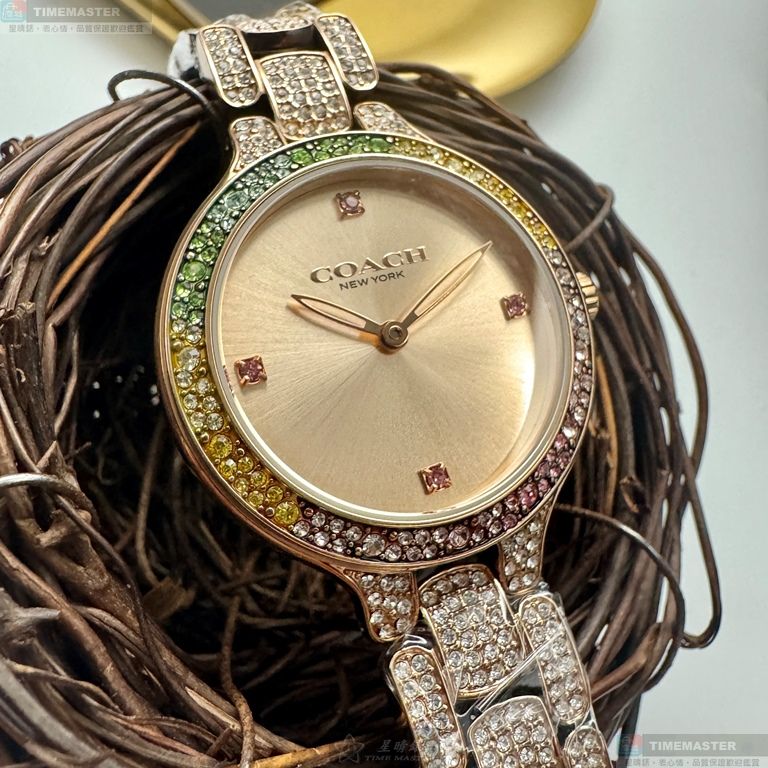 [星晴錶業]COACH手錶,32mm,CH00282玫瑰金色錶面玫瑰金錶殼玫瑰金色精鋼錶帶款, , large