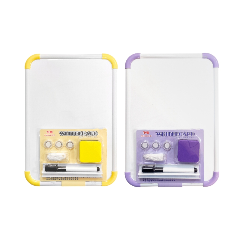 A4 Magnetic Whiteboard (With Marker & Eraser) &ndash; Yellow, , large