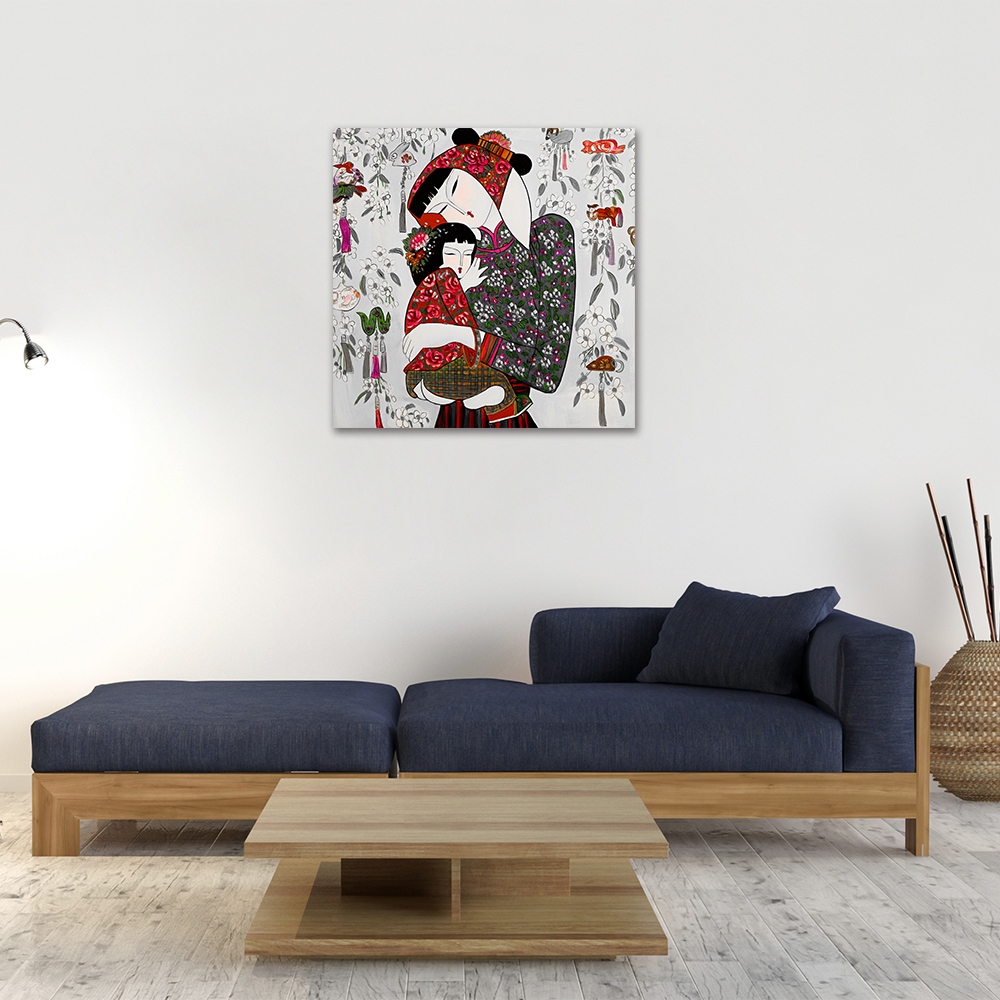 【御畫房】民俗系列三 國家一級畫師手繪油畫80&times;80cm(VF-184), , large