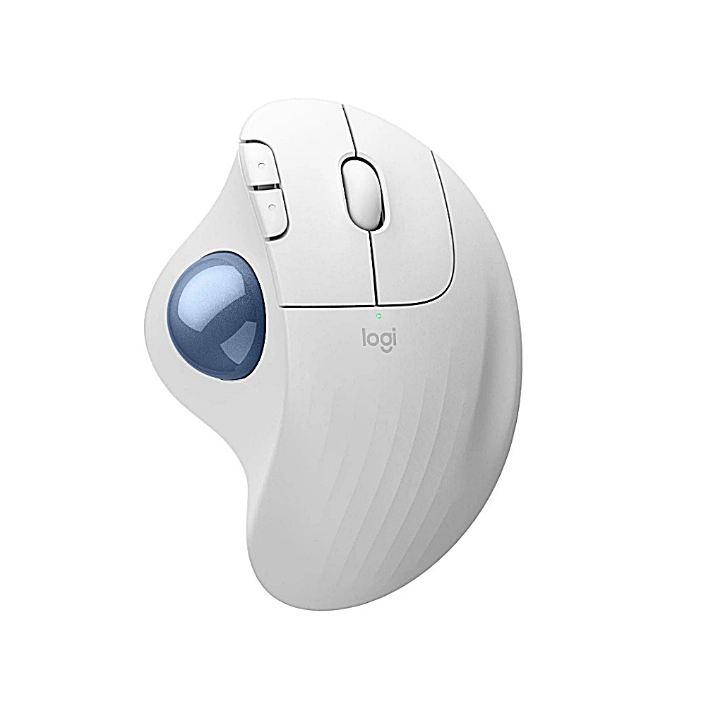 【 Logitech 羅技 】Ergo M575S 珍珠白 無線 軌跡球 滑鼠, , large