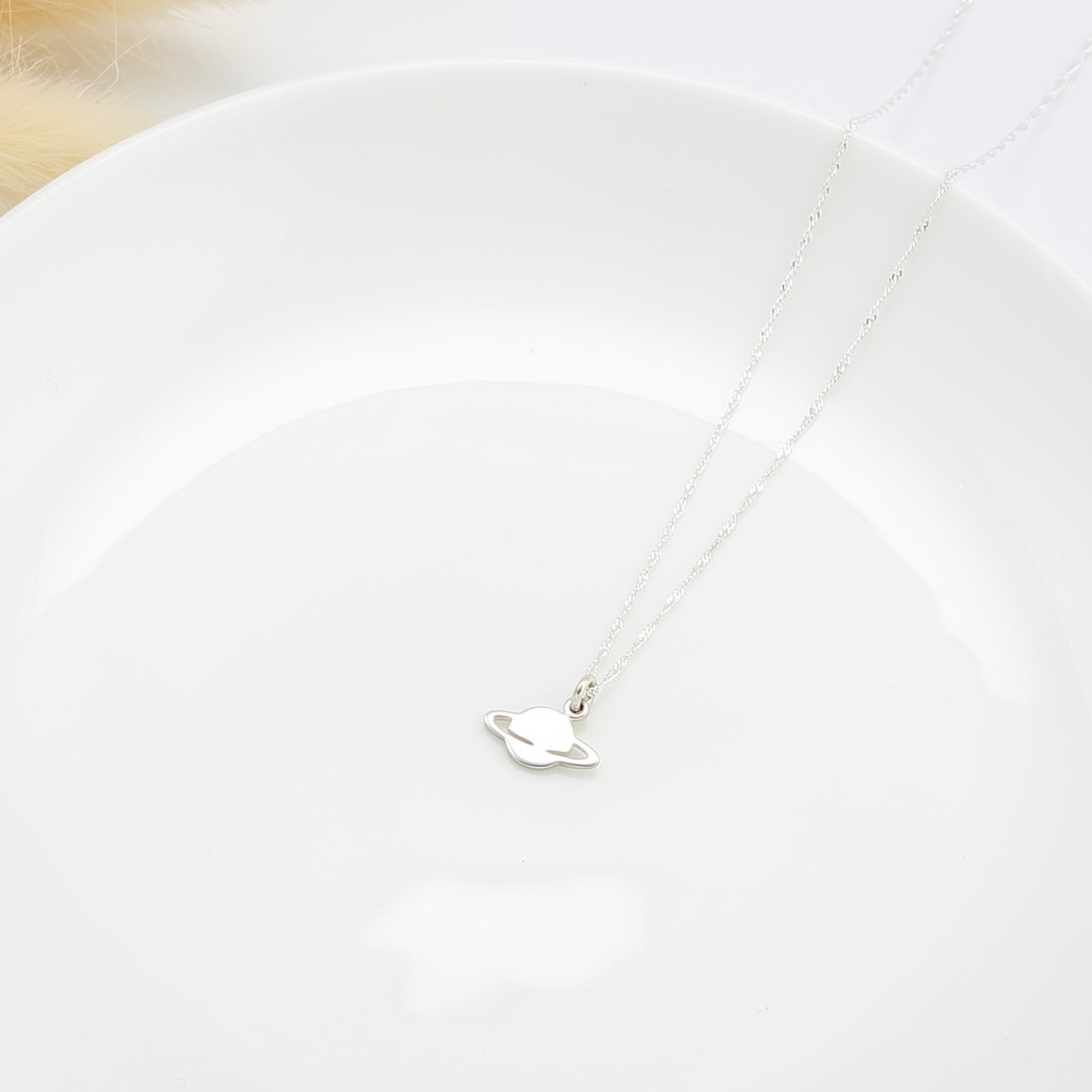 【Angel & Me】Saturn universe s925 sterling silver necklace Birthday gift, , large