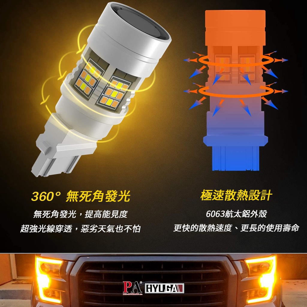 PA LED｜G54 雙色風扇款 防快閃 LED 方向燈 CANBUS解碼 直上免加裝電阻 3157 1157 7443, , large