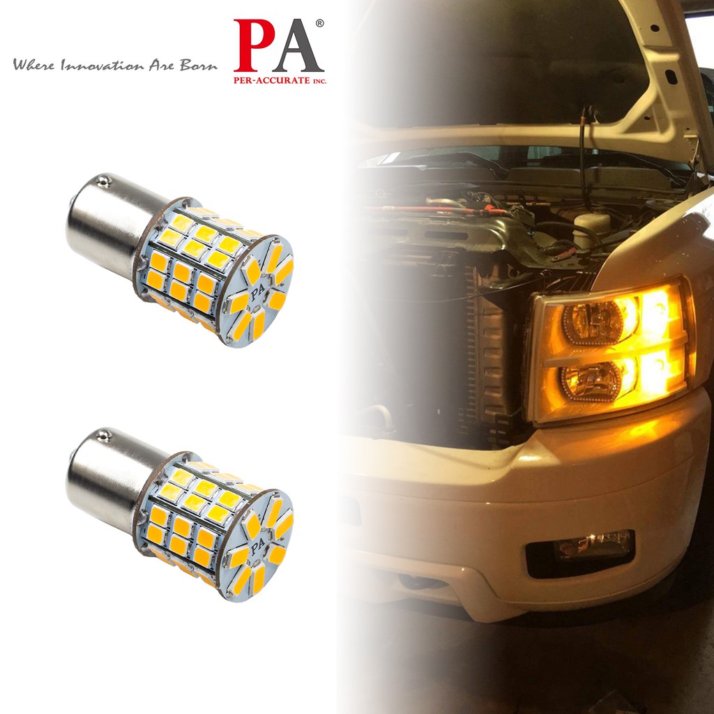 【PA LED】1156 平角 斜角 49晶 5630 2835 SMD LED 橘光 黃光 方向燈 角燈 小燈, , large