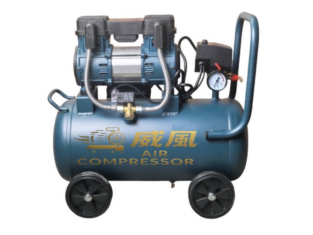 WIN五金 台灣品牌 威風牌 無油 無碳刷 <WA-3525A鐵桶25L>鐵桶式空壓機 110V 純銅馬達 無油空壓機 快速打氣機 打氣機 快速空壓機, , large